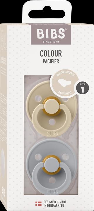 Produktbild Bibs Colour Latex Schnuller (anatomisch, 0-6 Monate), Cloud & Vanilla (2 x, bis 6 Monate)