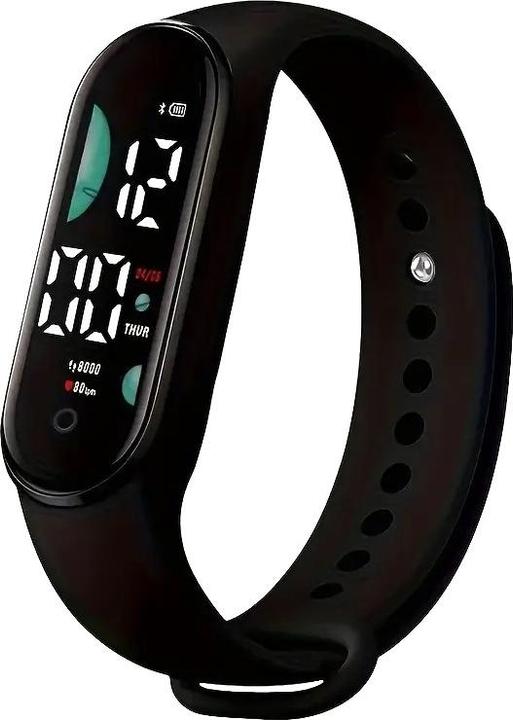 Image du produit Cbx Sport LED-Digitaluhr mit Silikonarmband 12-Stunden-Anzeige Schwarz