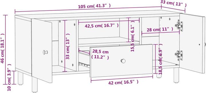 Produktbild VidaXL Janosch (105 x 33 x 46 cm)