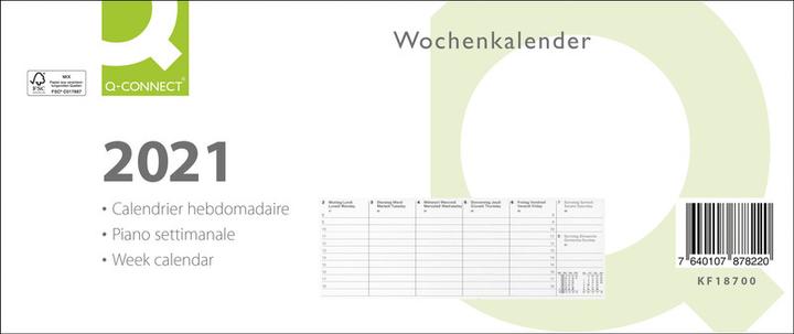 Produktbild Q-Connect Wochenplaner (Spezial, Kein Einband, Englisch, Italienisch, Französisch, Deutsch)