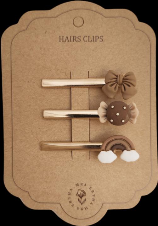 Image du produit Mrs. Ertha Mrs Ertha - Pinces à cheveux Bow Candy Rainbow (3 pcs)