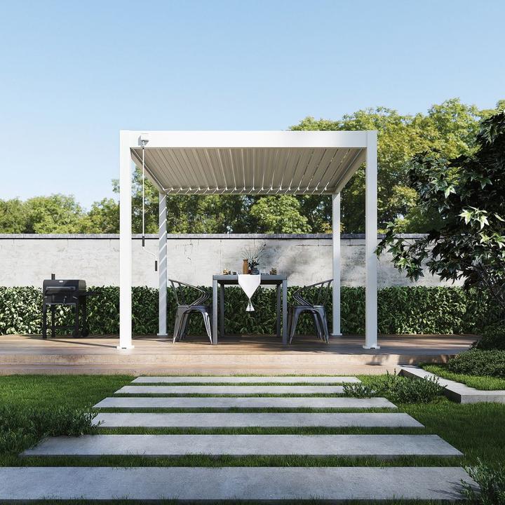 Image du produit Ventaris Pergola Classic avec toit à lamelles Blanc (300 cm, 300 cm)