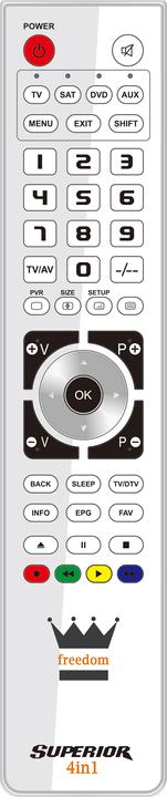 Actual product image Superior Freedom-2/1 (Universal remote control, Infrared)