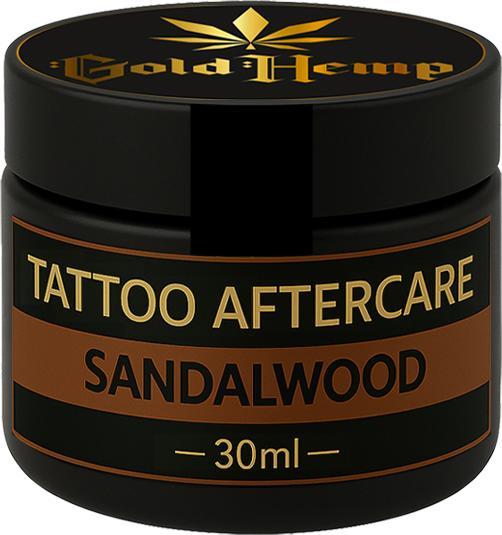 Image du produit GoldHemp Soin Après Tatouage Sandalwood 30ml (Panthénol, Huile de graines de Cannabis Sativa, Huile de coco nucifera, Tocophérol, Parfum, Coumarine, Cera Alba, Cannabidiol, Linalol, Huile de lac Vitis Vinifera, Limonène, Pantolactone)