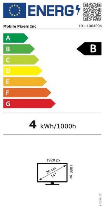 Etichetta energetica Mobile Pixels Trio Max 2.0 (1920 x 1080 pixel, 14.10")