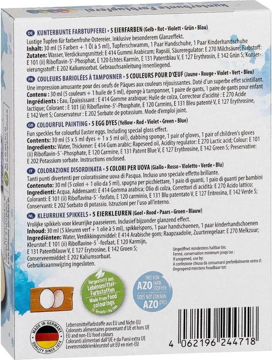Valeurs nutritives et ingrédients Heitmann Drôle d'oeuf à pois (25 ml)