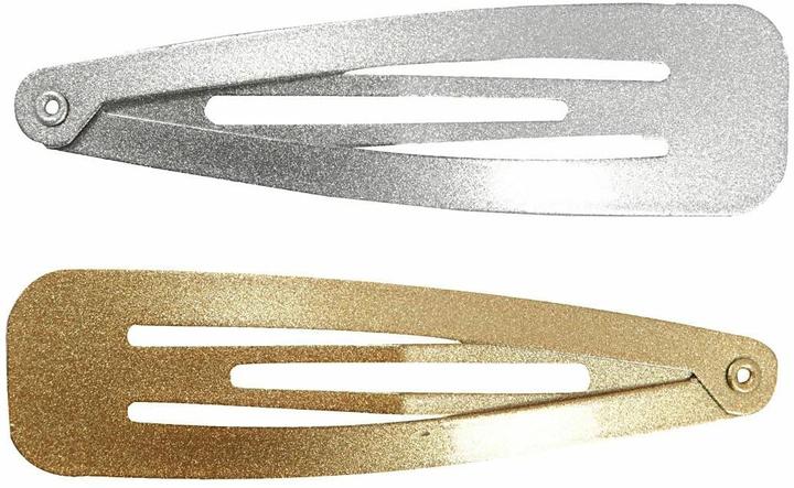 Creativ Company Haarclip Gold/Silber 6.6 x 1.7 cm, 4 Stück (4 Stk.)
