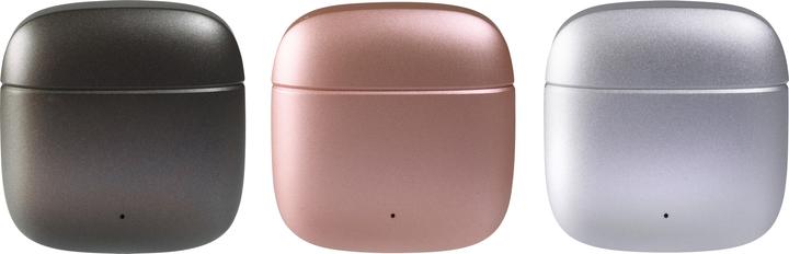 Immagine prodotto Vivanco Auricolari Bluetooth True Wireless, custodia in metallo, modalità a bassa latenza, argento (180 h, Senza fili)