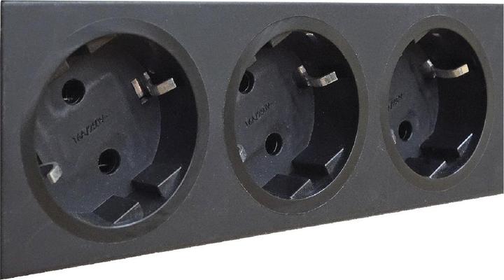 Actual product image Evoline Express type 910 socket strip 3x socket, black (3 x)