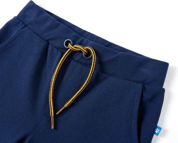 Actual product image VidaXL Children's trousers with drawstring navy blue 140,Material: 95 (140)