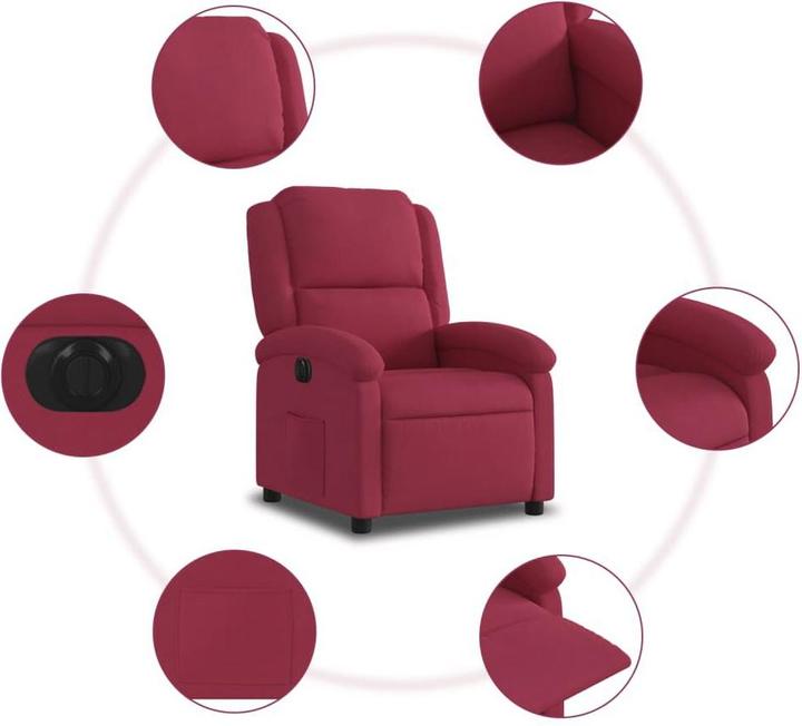Actual product image VidaXL Recliner chair electric velvet