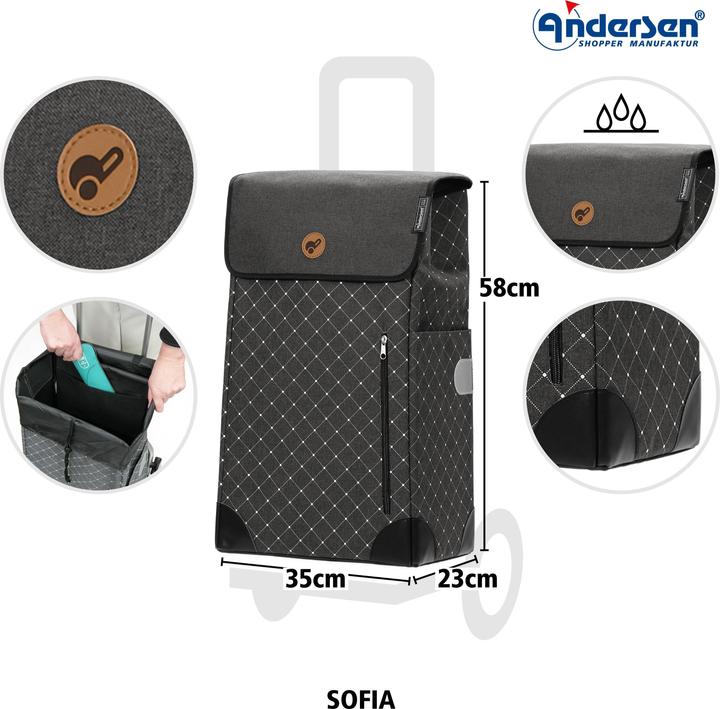 Immagine prodotto Andersen Carrello Quattro Shopper Sofia 58 cm