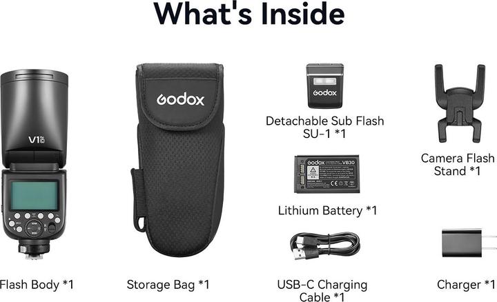 Image du produit Godox V1 Pro F (Flash à monter, Fujifilm)