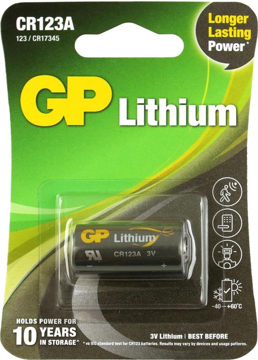 Actual product image GP Batteries Batteries (1 pcs., CR123A, 1400 mAh)