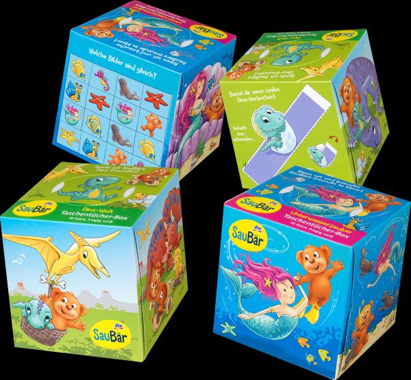 Actual product image dm SauBär Handkerchief Box assorted