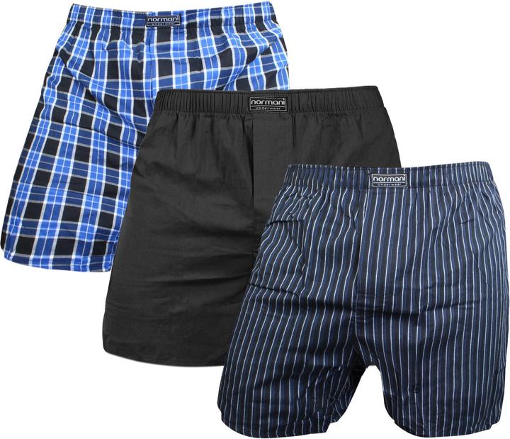 Produktbild Normani 3 Stück Herren Web Boxershorts (M, 3er Pack)