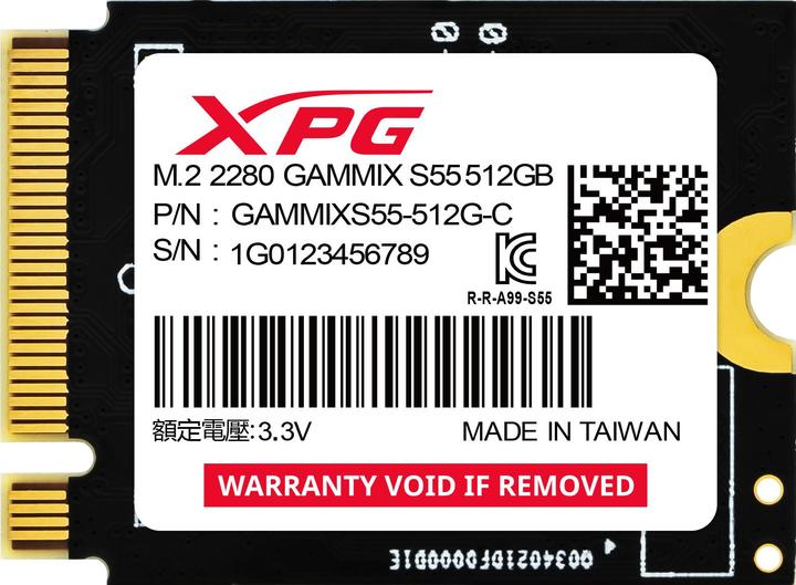 Produktbild Adata Dysk SSD XPG GAMMIX S55 PCIe /3./s M2230 (512 GB, M.2 2230)
