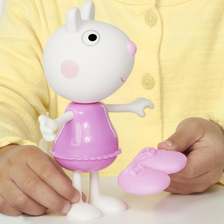 Actual product image Hasbro Peppa Pig Suzy Sheep-Up Figure with 6 Easy-On Fashion Accessories, 6-Inch Doll, Preschool Toys for G
