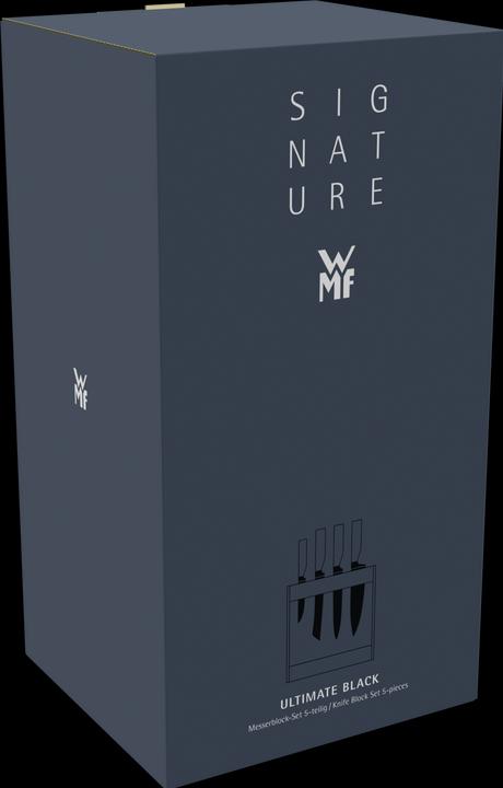 Produktbild WMF Ultimate Black 4-teiliges Messer-Set mit transparentem FlexTec-Messerblock
