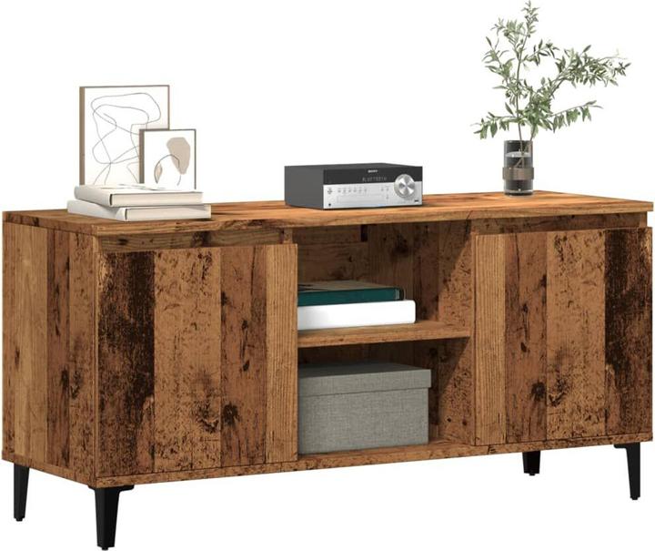 Immagine prodotto VidaXL TV Schrank Lowboard Fernsehschrank Fernsehtisch TV Möbel Altholz-Optik (102 x 35 x 50 cm)