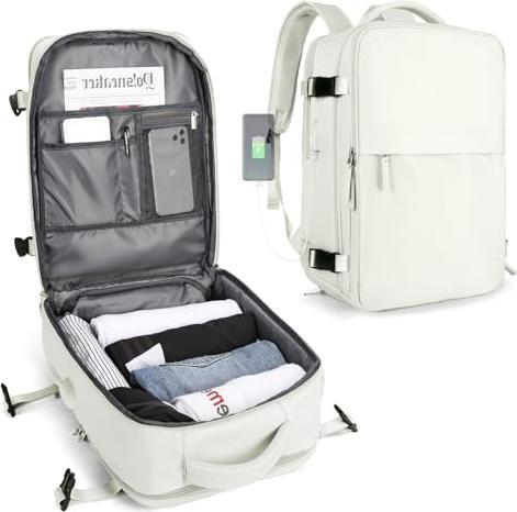 Image du produit Only-Bags.Store Sac de cabine pour EasyJet 45x36x20 Travel Rucksack Ryanair avec port USB Avion Sac à dos