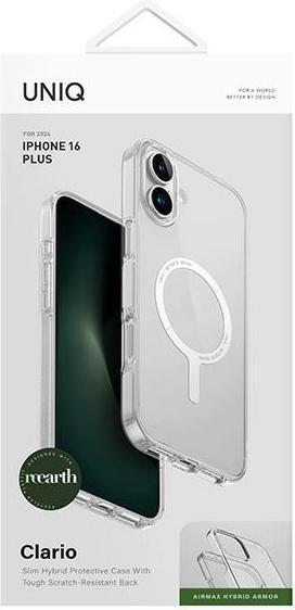Productafbeelding Uniq Hoesje Clario iPhone 16 Plus 6,7" Magclick Oplaad przeźroczysty/helder doorzichtig (Apple iPhone 16 Plus)