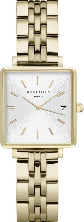 Actual product image Rosefield The Mini Boxy White Sunray Gold (Analogue wristwatch, 22 mm)