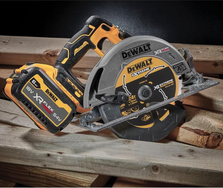 Actual product image DeWalt DCS 573 H2 Cordless circular saw 18 V 190 x 30 mm brushless + 2x battery powerstack 5.0 Ah +