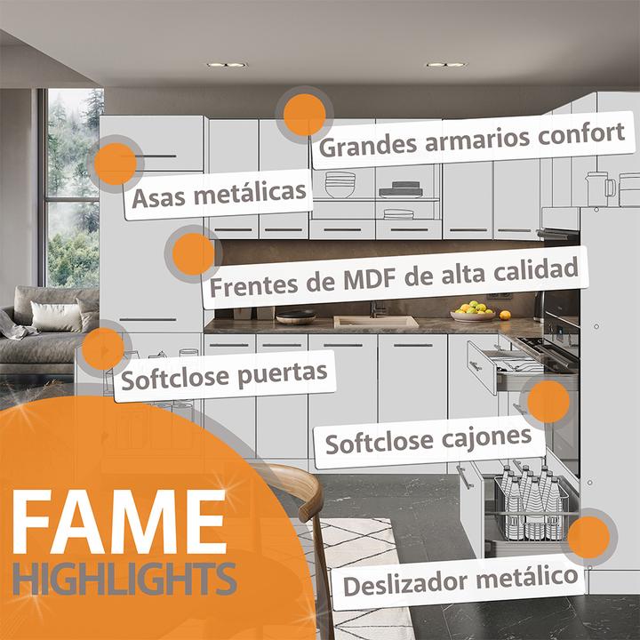 Actual product image Vicco Herdumbauschrank Fame-Line (60 x 60 x 206 cm)