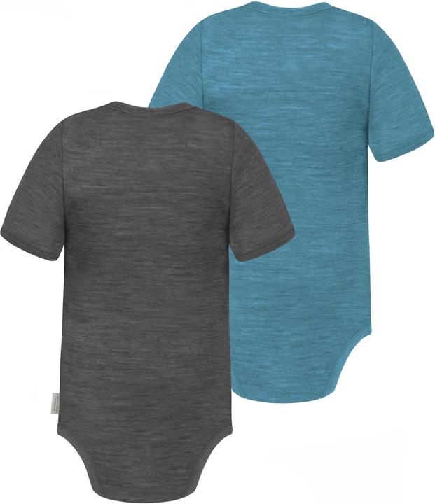 Produktbild Normani 2er Set Baby Merino Body Kurzarm „Tauranga" - 9293 (62)