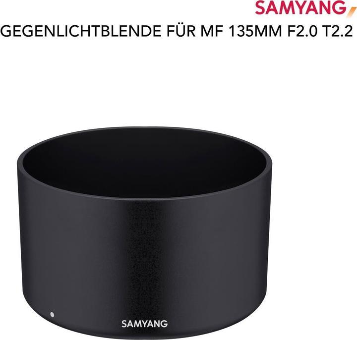 Actual product image Samyang Lens hood for MF 135mm F2.0/T2.2