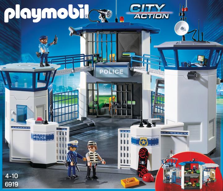 Immagine prodotto Playmobil Centro di comando della polizia internazionale con prigione (6919, Playmobil Città d'azione)