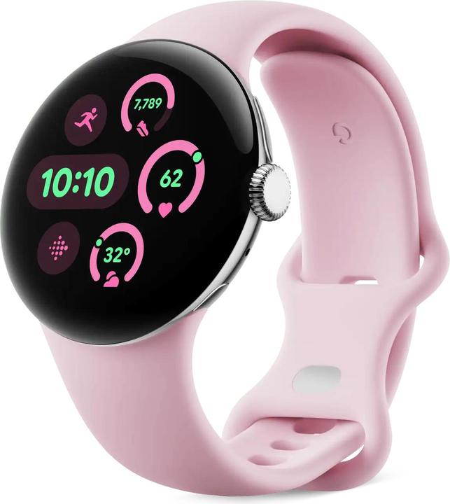 Immagine prodotto Google Pixel Watch 3 (41 mm), Active Band, rosa (Acciaio inossidabile, Fluoroelastomero)