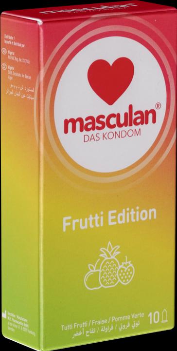 Masculan «Frutti Edition» bunt, fruchtig, 53 mm, befeuchtet (10 pcs.)
