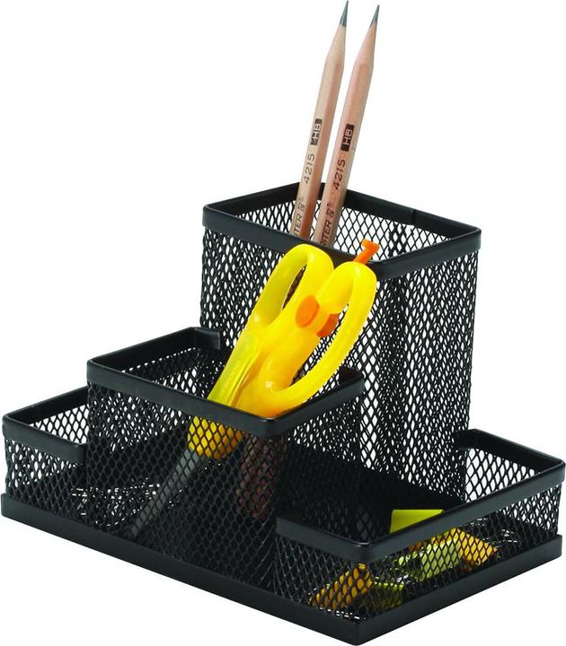 Produktbild Q-Connect Office Set Schreibtischbox, Metall, 4 Fächer, schwarz