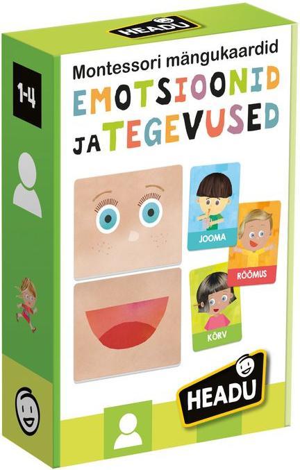 Immagine prodotto Headup Games HEADU Flashcards Emozioni e azioni Montessori (in lingua estone) (Inglese)