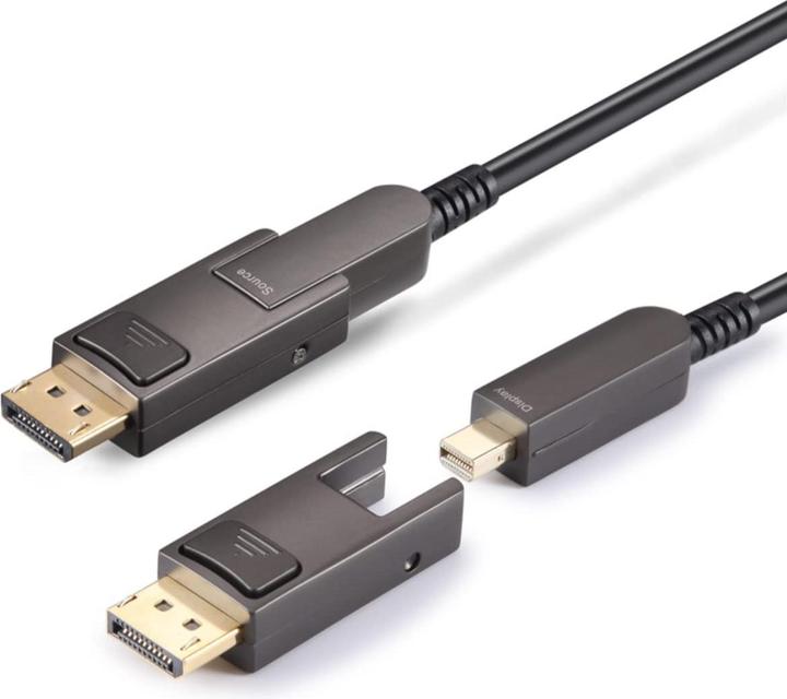 Actual product image ProXtend Mini DisplayPort 1.4 8K AOC 20M Hybrid Fibre Active Optical Cable (20 m, DisplayPort)