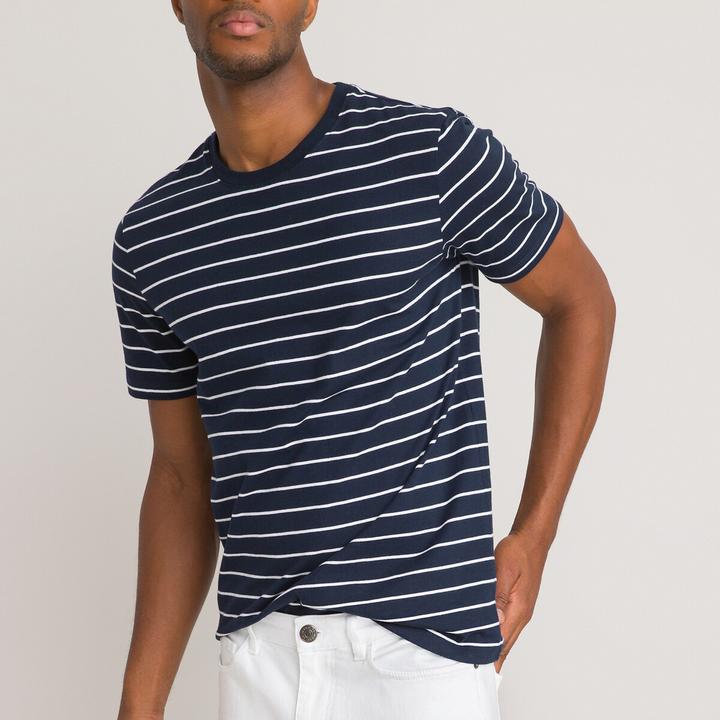 Produktbild La Redoute Collections Gestreiftes T-Shirt mit rundem Ausschnitt (XXL)