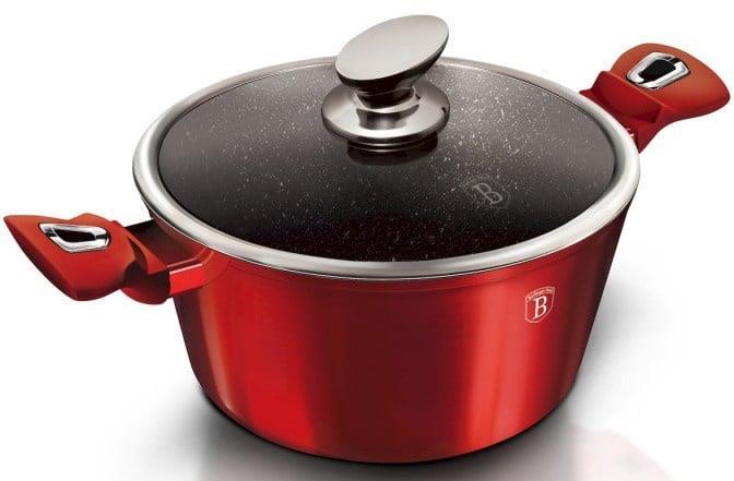 Image du produit BerlingerHaus GRANITE POT 20cm Red METALLIC LINE BH-1256 (20 cm, Aluminium)