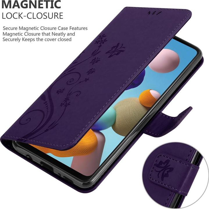 Produktbild Cadorabo Flower Book Cover (Samsung Galaxy A21s)