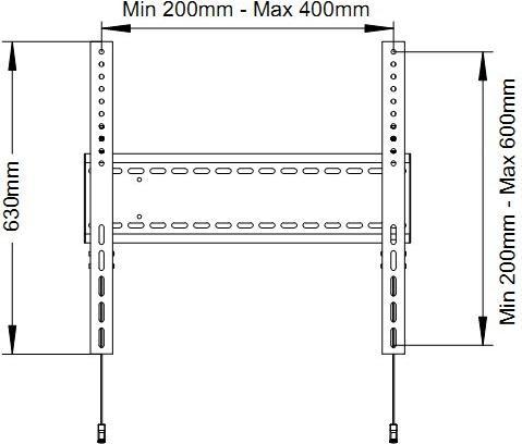 Image du produit Multibrackets FIX Support mural XXL (Mur, 110", 125 kg)