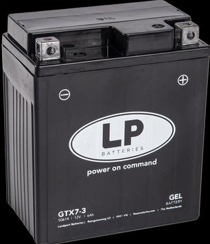 Actual product image Landport Motorbike battery Gel GTX7-3 12V 6Ah (12 V, 6 Ah, 90 A)