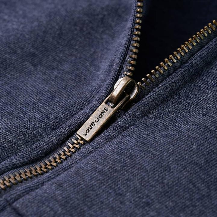 Produktbild VidaXL Kinder-Kapuzenpullover mit Reissverschluss Dunkelblau (128)