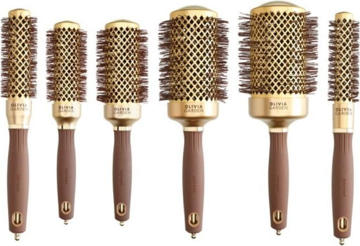 Actual product image Olivia Garden OLIVIA GARDEN Expert Blowout Shine szczotka do modelowania i suszenia włosów Złoto Brązowa 65mm