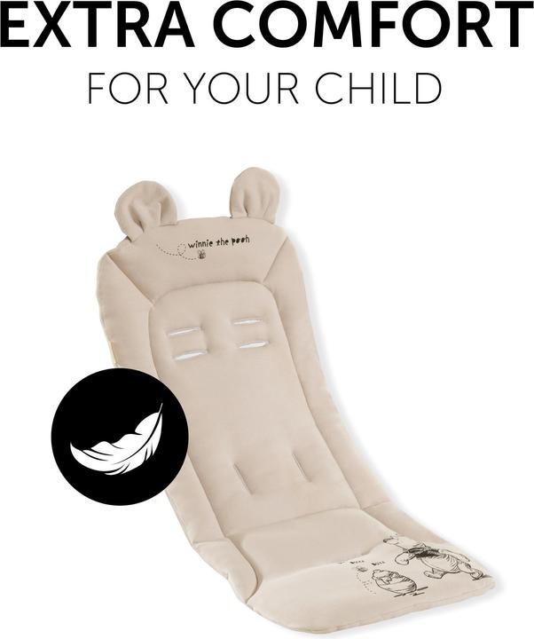 Actual product image Hauck Pushchair Seat Liner Winnie the Pooh Beige