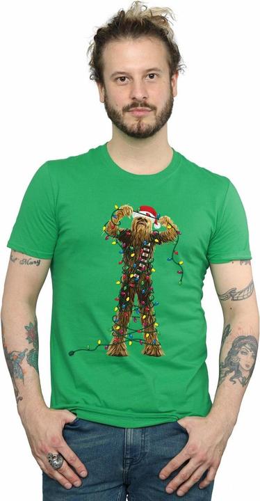 Immagine prodotto Star Wars Chewbacca Christmas Lights Maglietta Uomo (L)