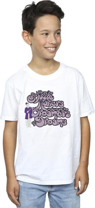 Actual product image Willy Wonka & the Chocolate Factory Boys Dreamers Text T-Shirt (104)