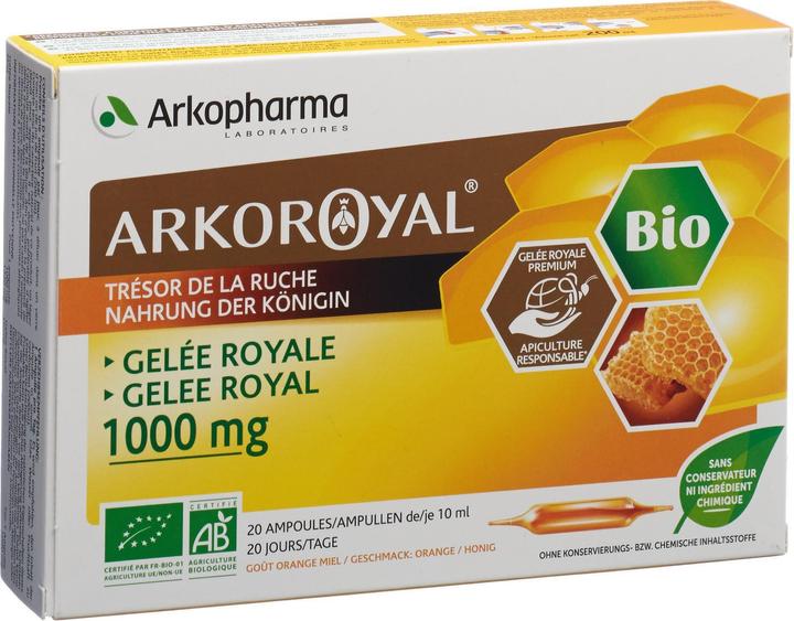 Image du produit Arkopharma Arkoroyal Bio Gelée Royal 1000mg (20 pièce(s), Ampoules, 385 g)