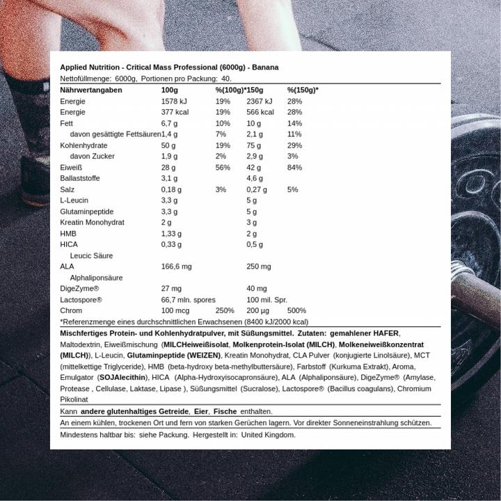 Immagine prodotto Applied Nutririon Massa Critica Professionale (Banana, 1 pz., 6000 g)