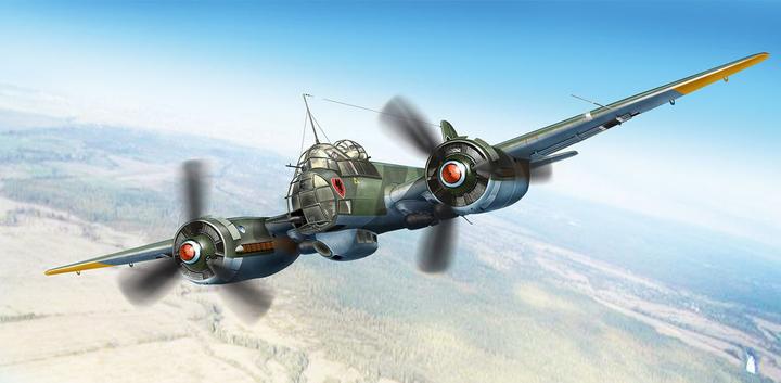 Actual product image ICM Ju 88A-5, WWII German Bomber